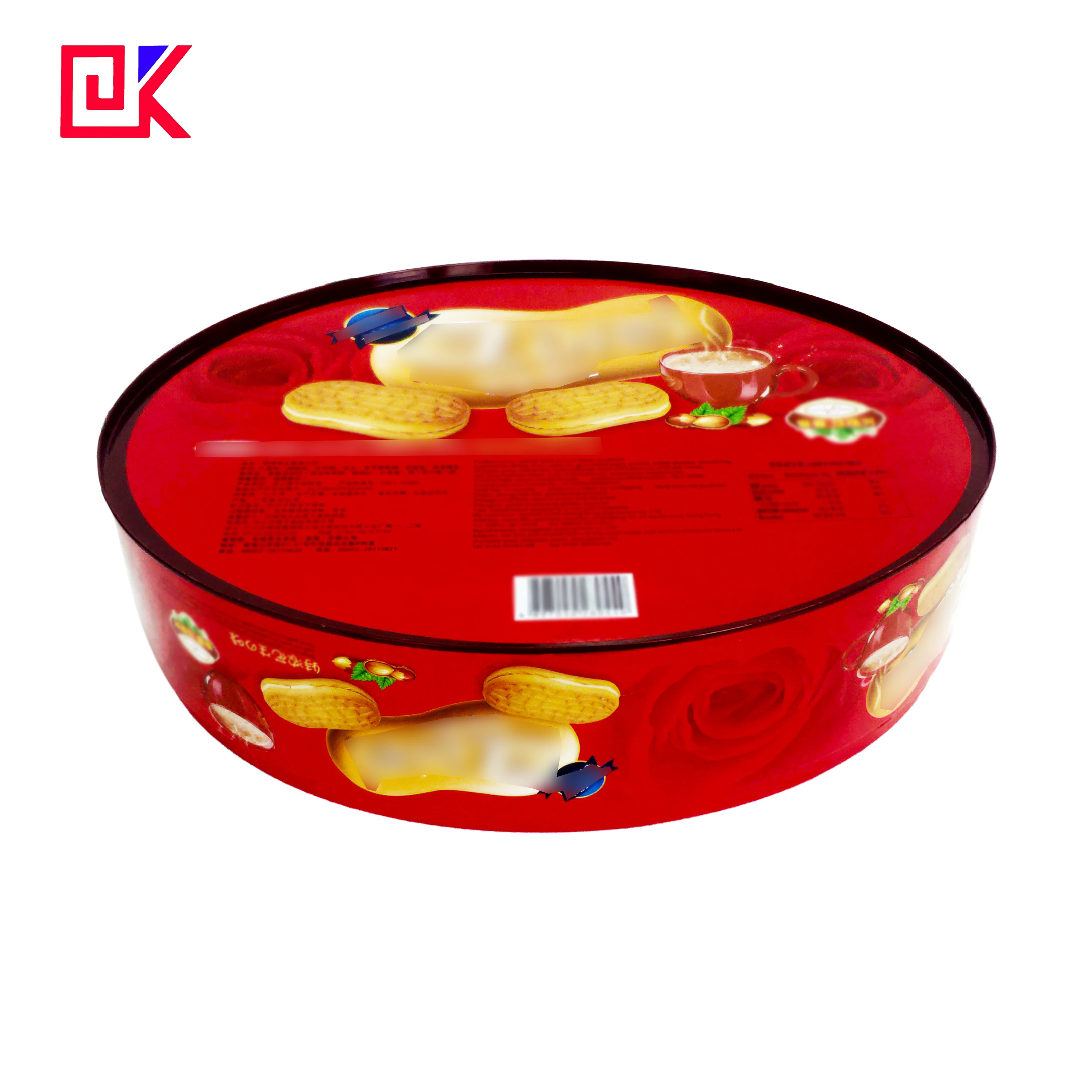 Oval Printing Tinplate Can Biscuit Cookie Metal Packaging Tin Box