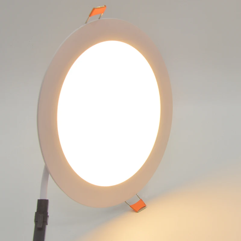 Акриловые Тонкие потолочные светильники 12 Вт, 6 дюймов, круглая квадратная Встраиваемая потолочная лампа для дома, гостиной