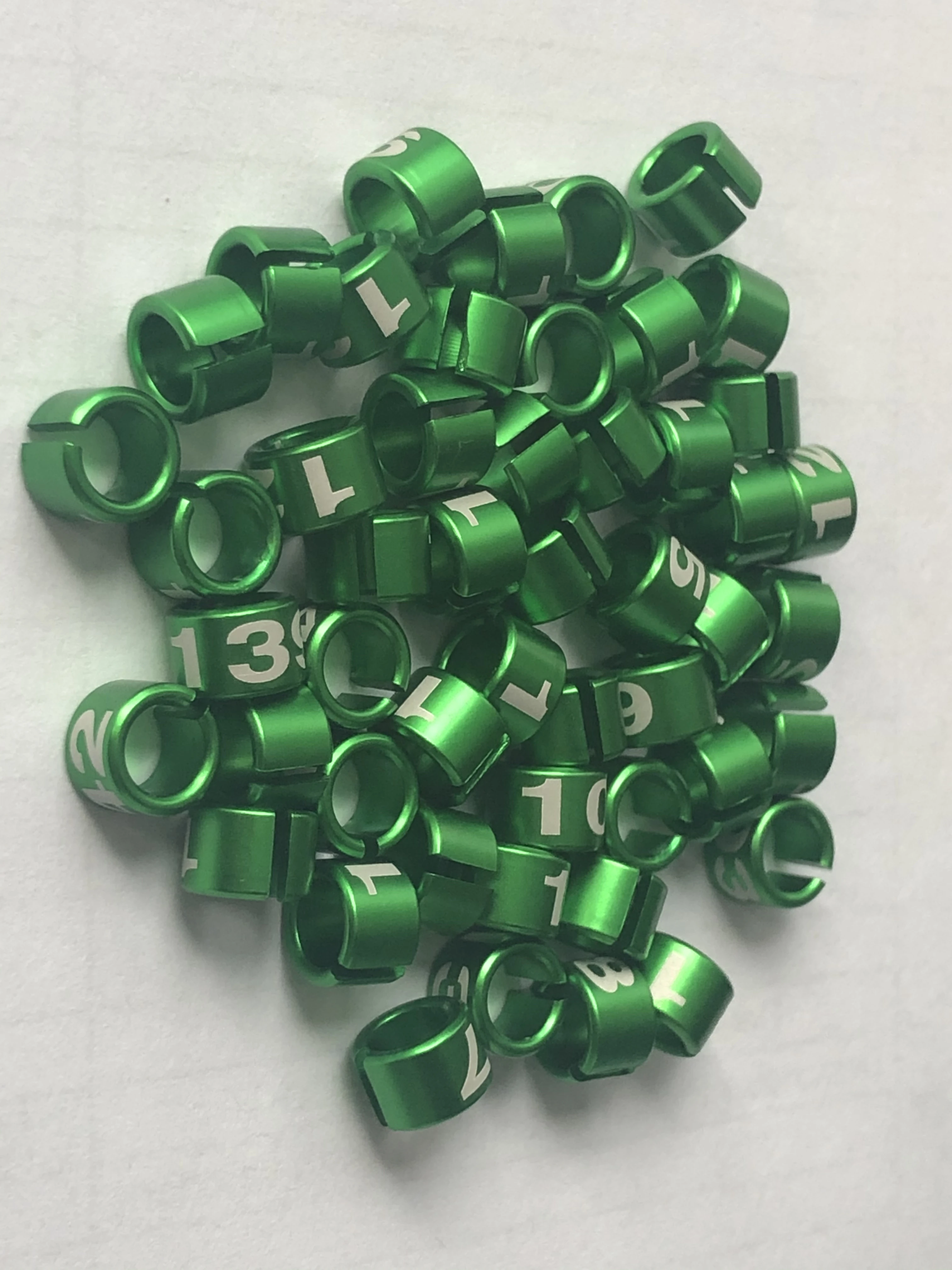 
2020 GSF ABR-O clip metal ring anillos para palomas personalizados bird ring aluminum piping for pigeon foot rings 