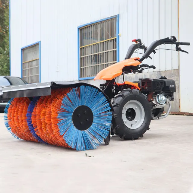 winter road snowplow airport snow removal equipment snow clearing equipment hand push snow sweeper