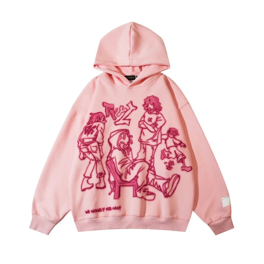 High Quality Women Star Letter Print Zip Up Loose Hoodies Y2K Retro Harajuku Oversized Gothic Hip Hop Long Sleeve Sweatshirts