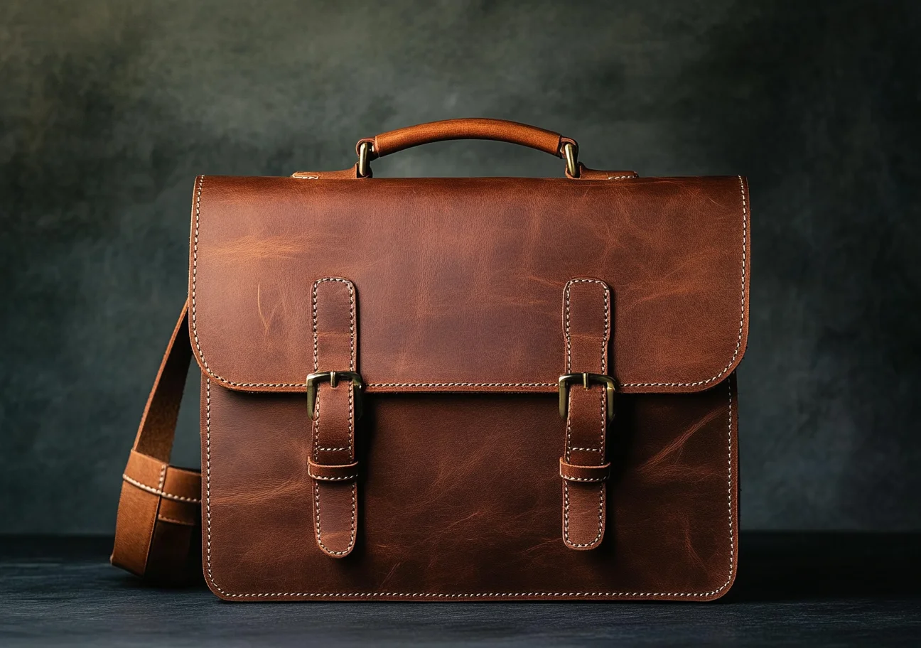 Wholesale custom new design genuine leather briefcase bag function laptop bag briefcase with cover