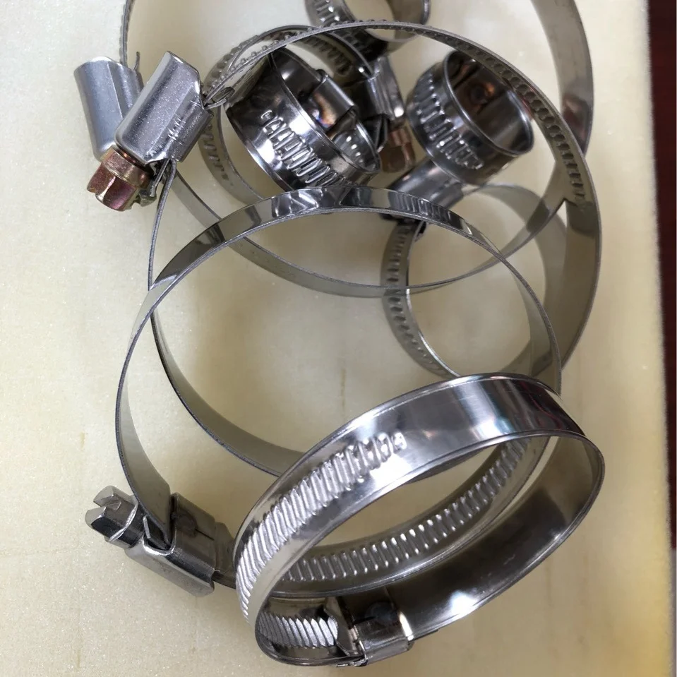 Best Quality Industrial Rubber Car Turbo Pipe Tube Stainless Steel 316 American German Type Hose Clamp Clamps