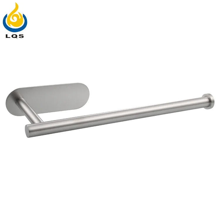 Hot sale no drill nail-free stainless steel self adhesive wall mounted toilet paper tissue holder for bathroom kitchen