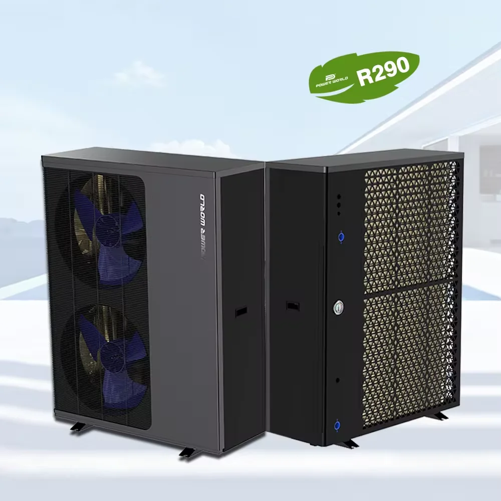 CE Standard full inverter air source heat r290 pump cop 6 thermostat r290 heating system with heat pump manual