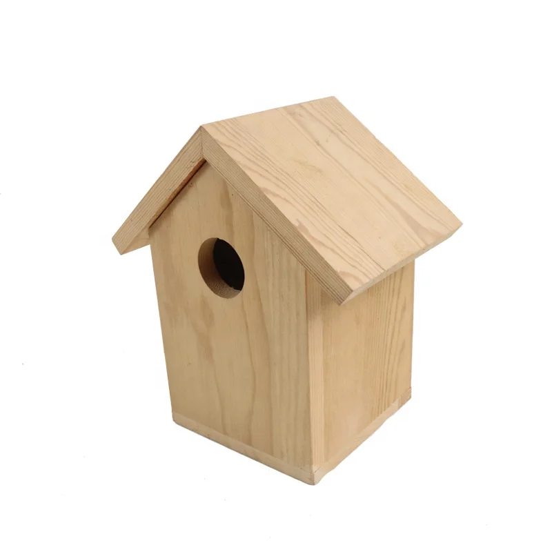 BSCI Factory Custom Eco-friendly Paulownia Wooden Bird House Parrot Cage Oiseau Bird Cage Wooden Hanging Birdhouse