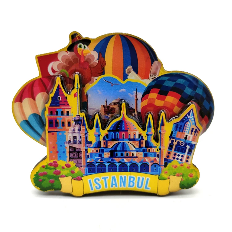 Factory custom logo mdf wood travel gift kuala lumpur malaysian souvenir malaysia fridge magnet