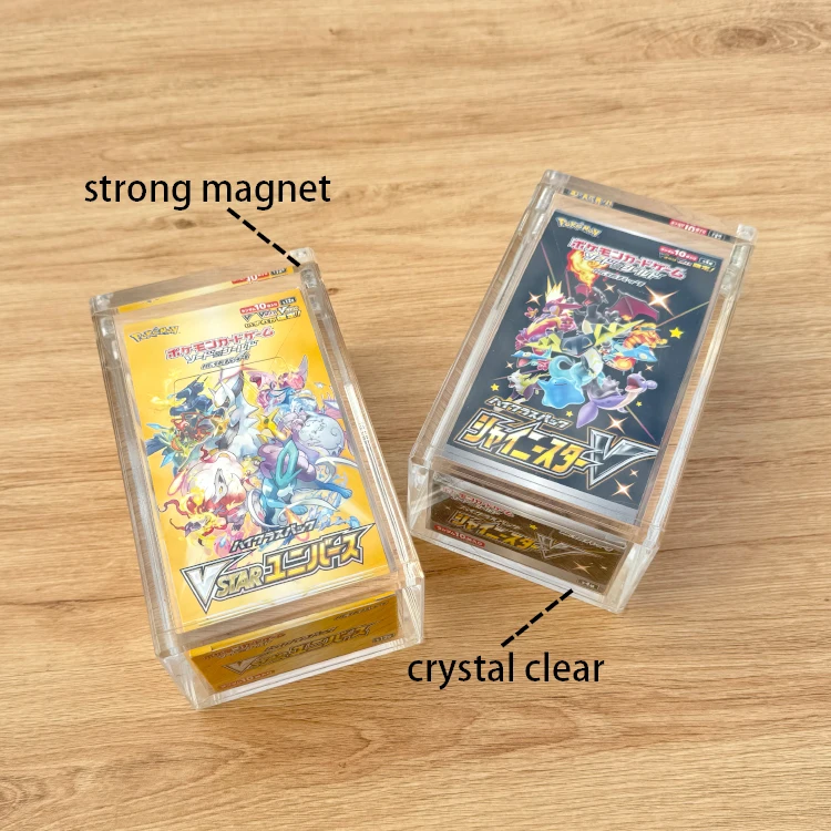 TCG лидер продаж прозрачный японский акриловый чехол-витрина для Pokemon Booster Box чехол с крышкой