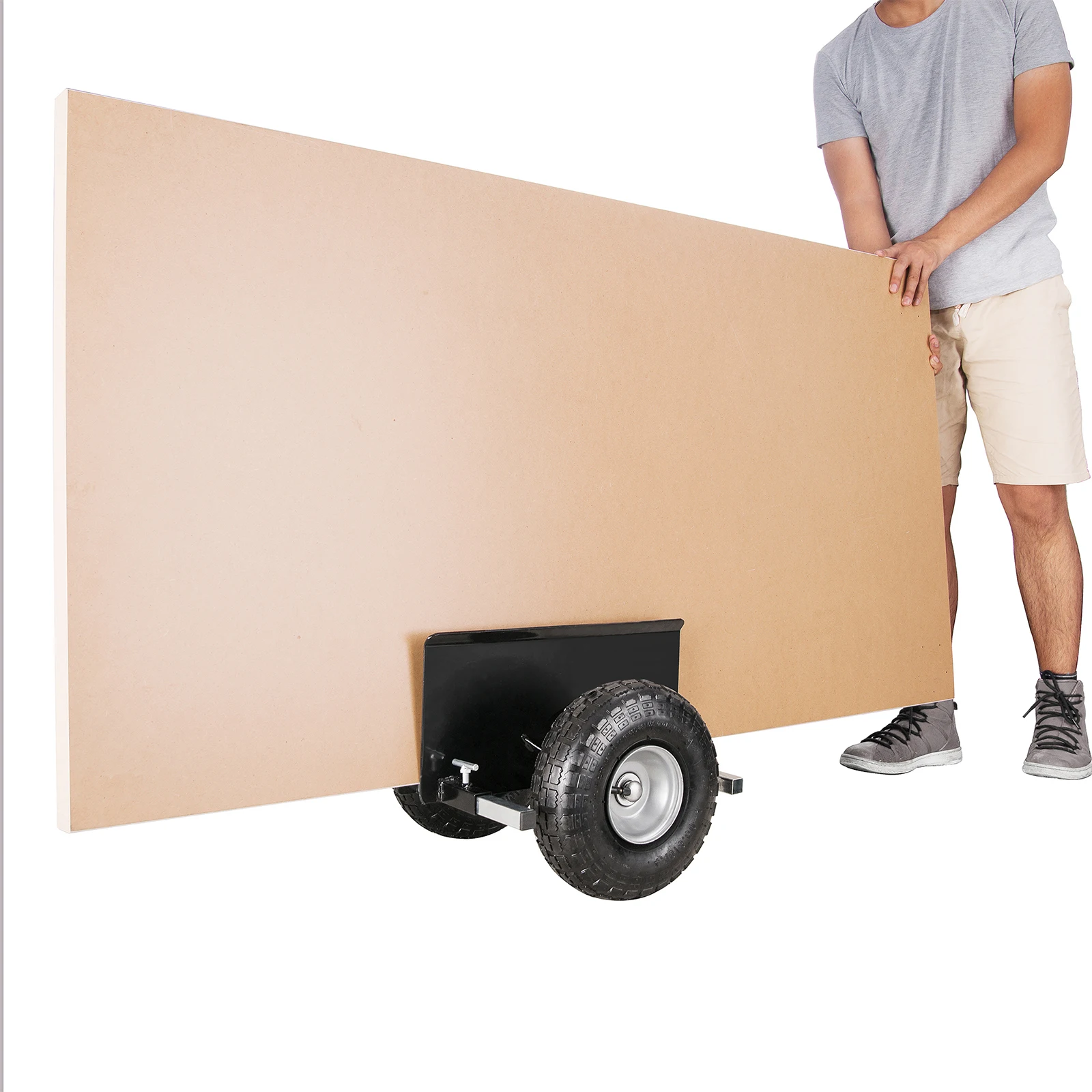 Heavy Duty Adjustable Plywood Mover Dolly Panel Pusher Dolly Mobile Cart