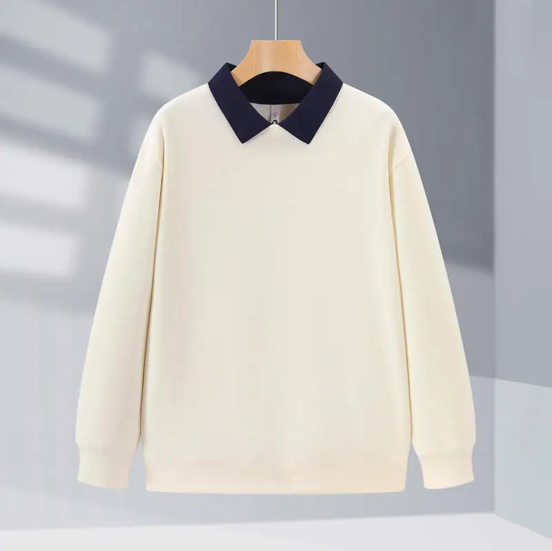 New Heavyweight Thick Hooded POLO Sweatshirt for Youth Custom Oversized Crewneck Drop Shoulder Printed Cotton Oxygen Design