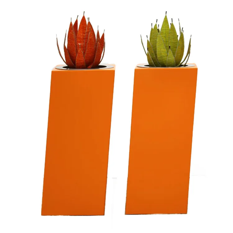 Modern luxury home office urban decoration rectangle floor galvanized planter flower pot