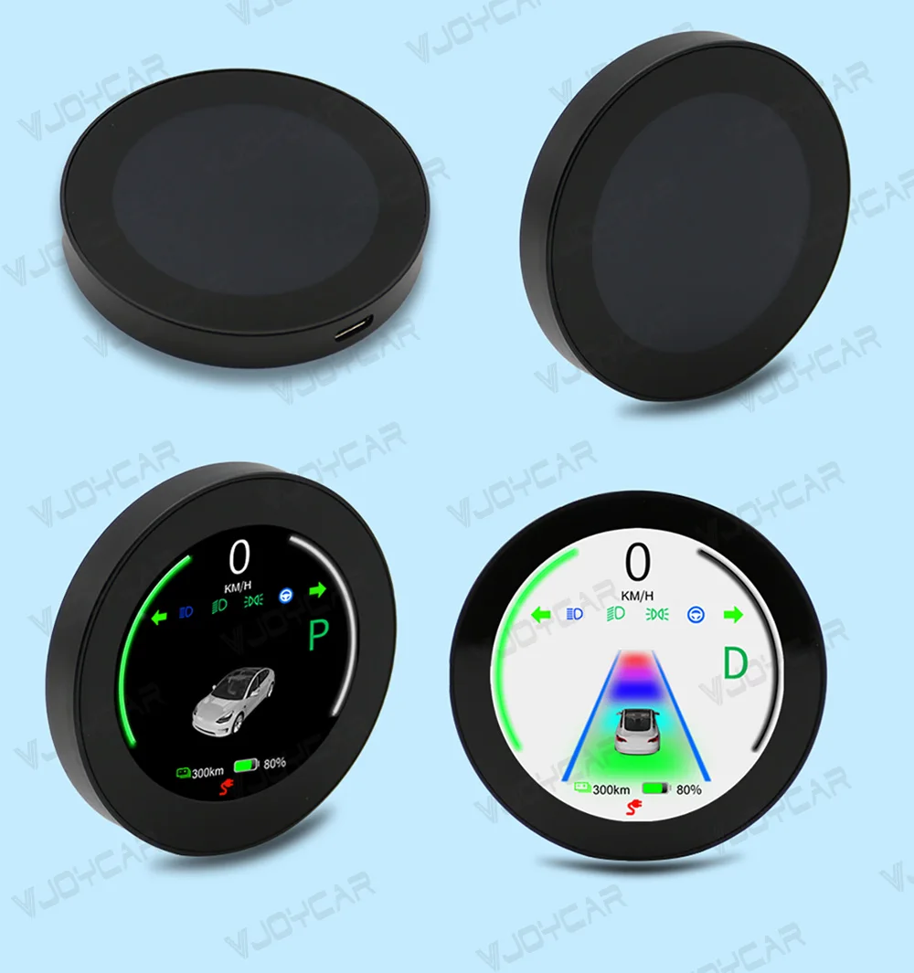 Vjoycar Dashboard Display 2.5inch Front Speedometer Wireless Charging For Tesla Model 3 Model Y Accessories 2023+