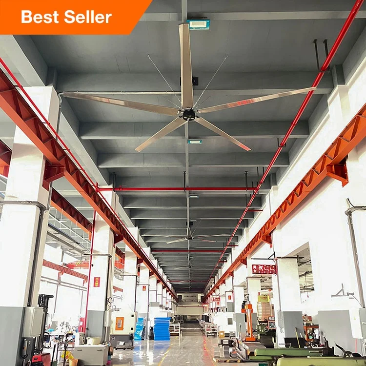 Промышленный бесщеточный гигантский коммерческий большой pmsm 24ft hvls вентилятор