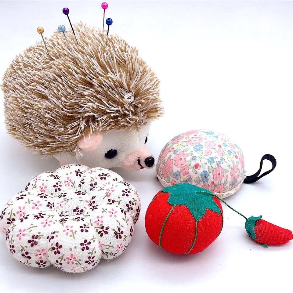 Countryside Flower Needle Insertion Cushion With With Elastic Wrist Strap  DIY Sewing Tool Pumpkin pin cushion