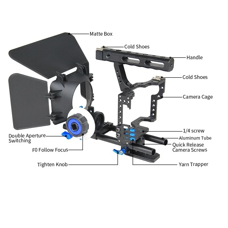 Best Photo Studio Accessory Camera Stabilizer DSLR Rig Movie Kit tik tok stabilization system Support Cage Matte Box Focus D221