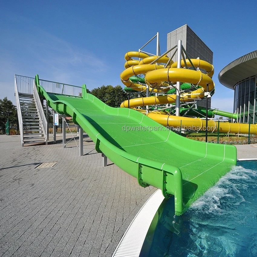 Outdoor Playground Equipment Small Swimming Pool Kids Aqua Amusement Games Water Parks Fiberglass Slide