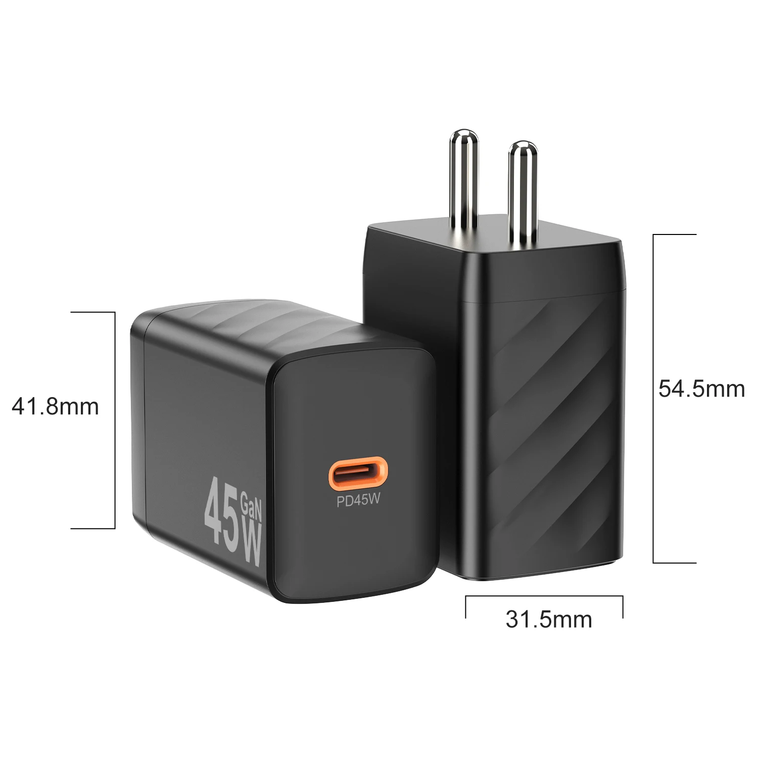 GAN 45W High Quality Universal USB C Fast Wall Charger Europe US EU Mobile Phone Plug Electric Type c plug Charger Adapter