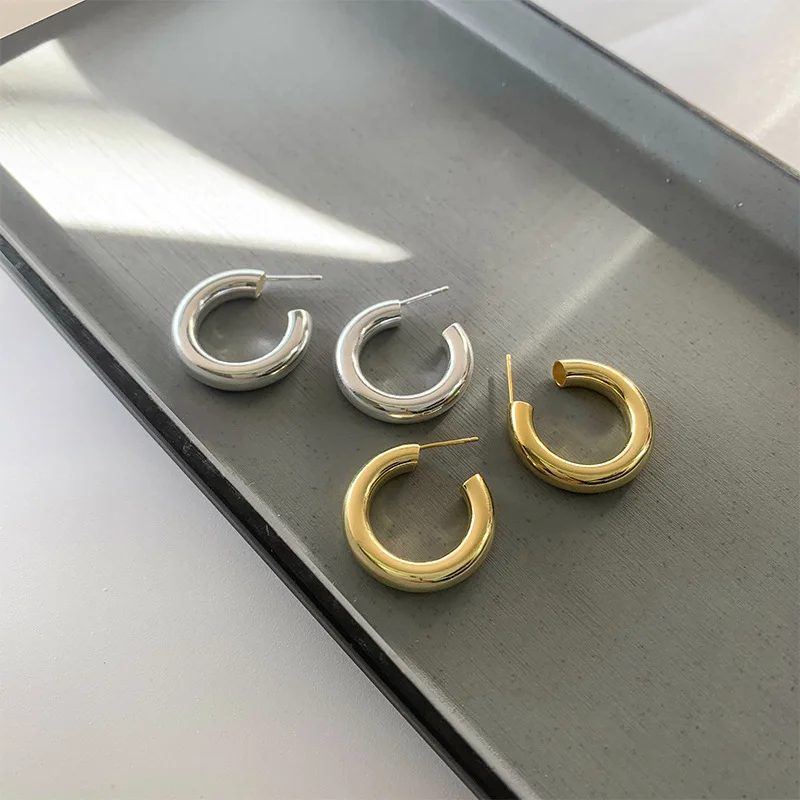 Wholesale Earrings Necklace S Shaped 925 Sterling Silver Safety Pin Women Men Genuine Solid Cubic Zirconia Round Stud