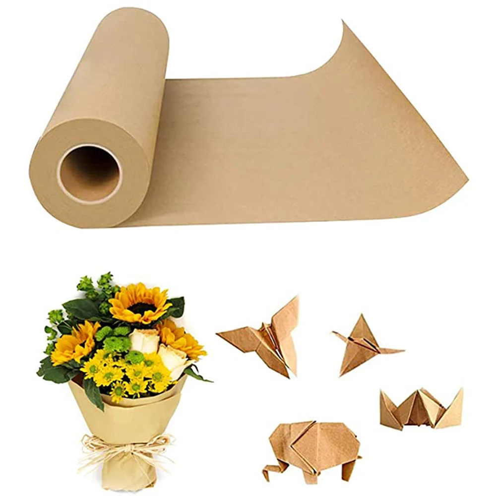 2022 New Arrival  Brown Ribbed Kraft Paper Big Roll Wrapping Recycled Paper Roll