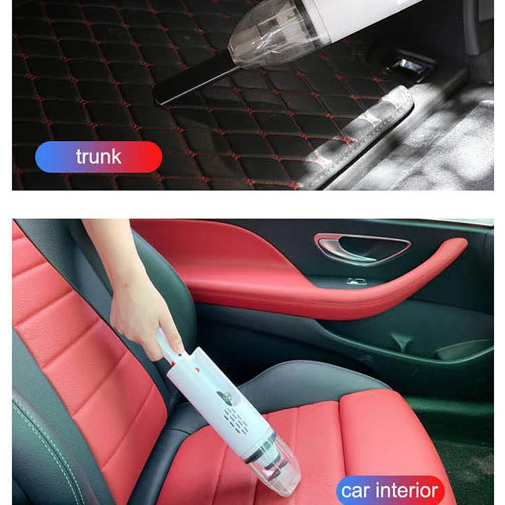 Car Industrial Vacuum Cleaner High Power 5K Large Suction Retractable Wireless Charging Dual Use Portable Vacuum Cleaner Auto