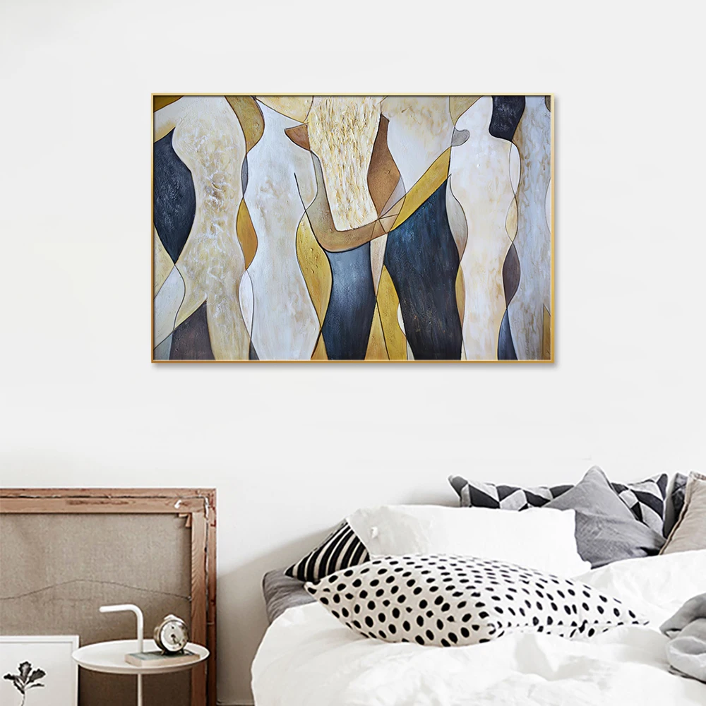 Original hand-painted oil painting abstract modern simple large decorative painting personality fashion art hanging painting