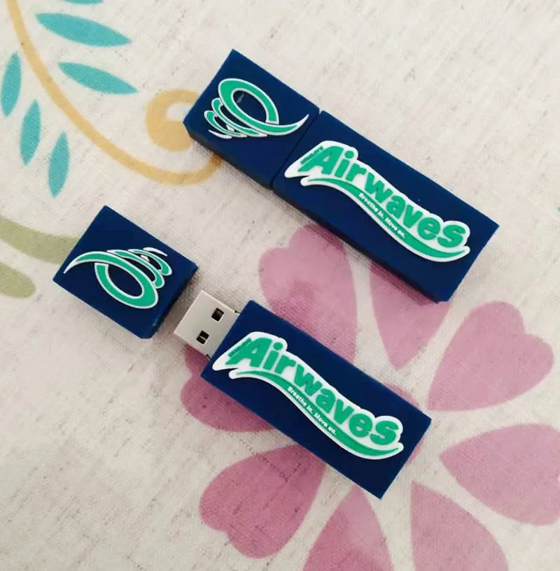 Оригинальная ПВХ жевательная резинка OEM, USB флеш-накопитель, карта памяти для пищевых компаний, рекламный маркетинг