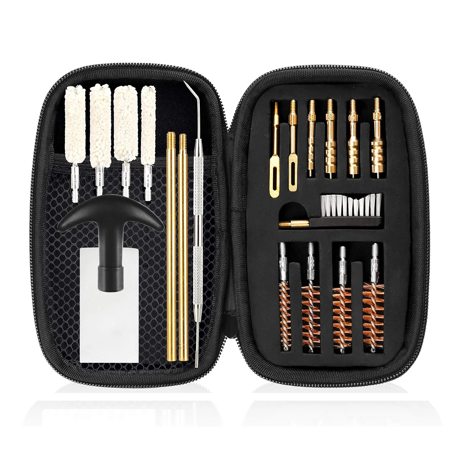 20PCS .22.357.38,9mm.45 Caliber Gun Cleaning Brush Kit Brass Cleaning Rod Bronze Bore Brush