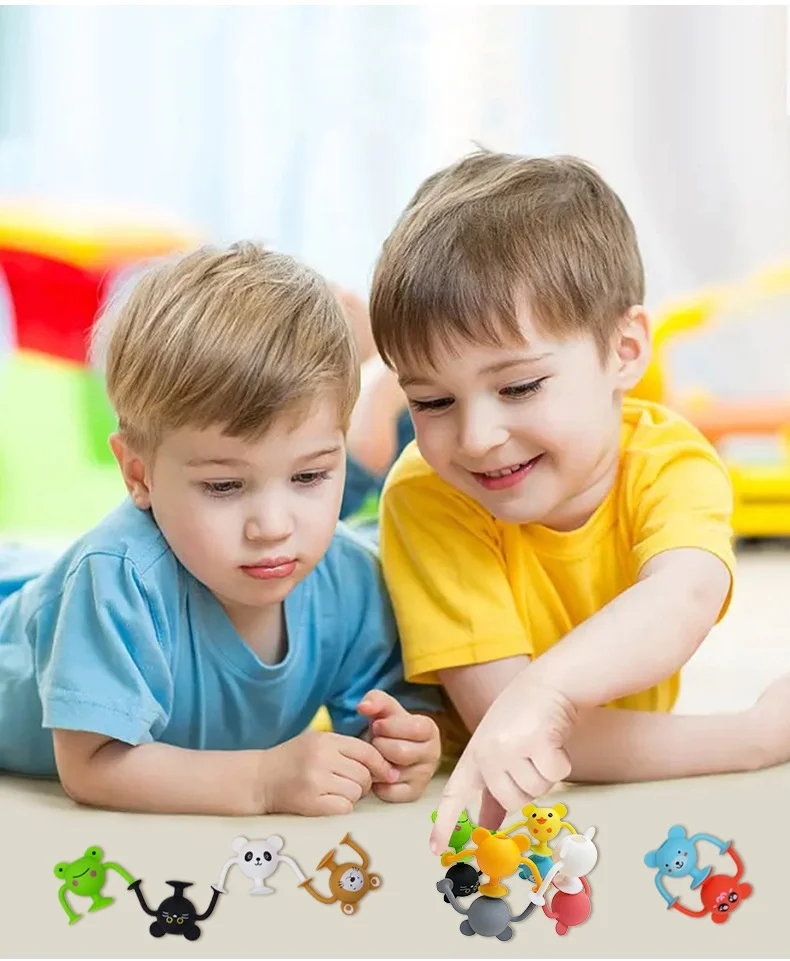 Multi-color Soft Bubble Suction Cup Instructive Silicone Cartoon Block Educational Toy For Baby & Kids Imagination Stimulating