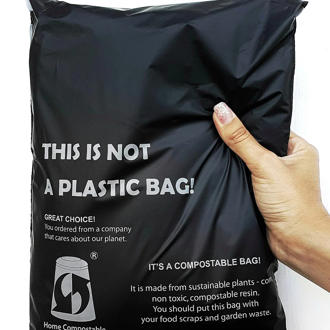 Custom Logo Clothing Packaging Mailing Bags,Black Polymailer Courier Shipping Envelope Mailer Bag