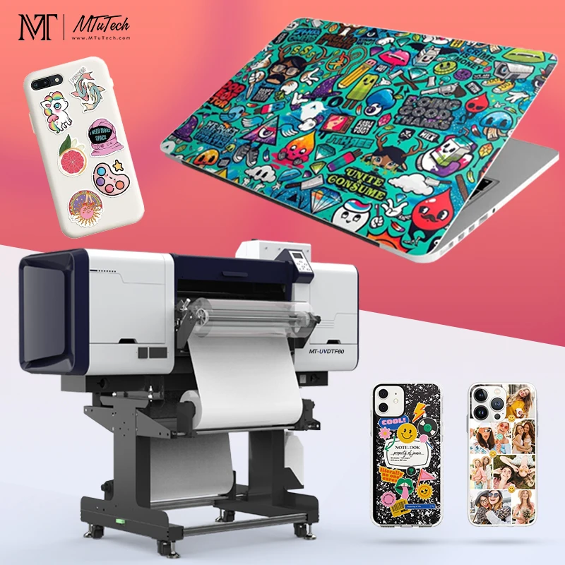 Best quality large format 60cm UV DTF printer, roll to roll UV DTF sticker printer uv printing machine