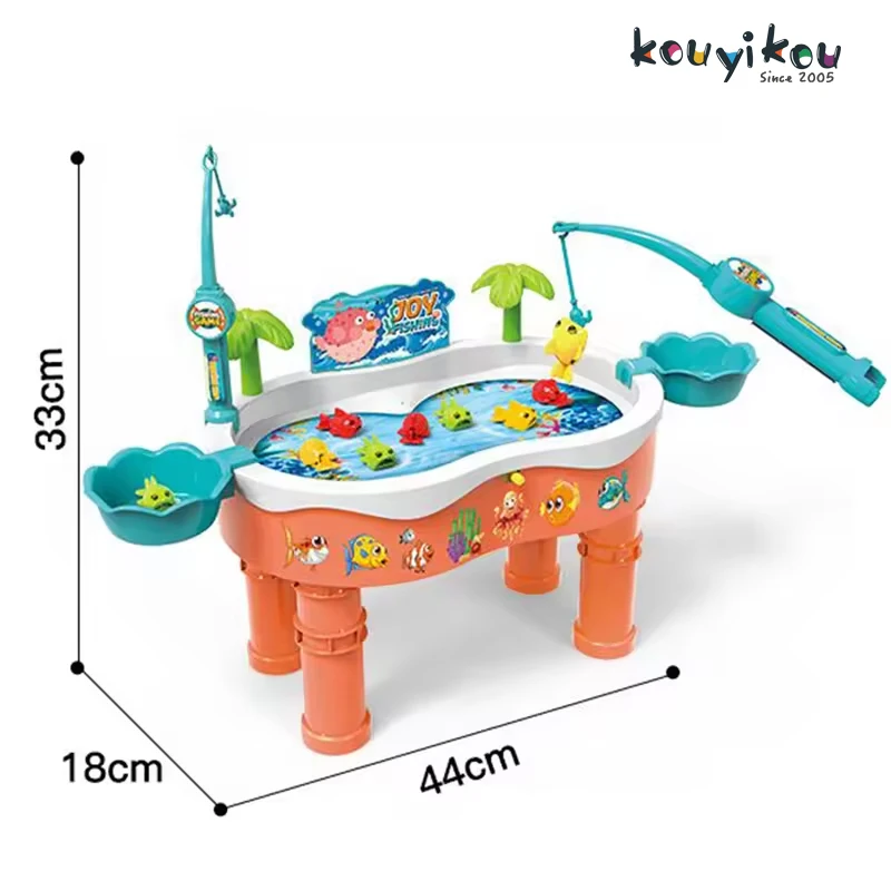 KYK Детский интерактивный Монтессори 2 человека магнит рыбалка игрушки игровой стол с музыкой