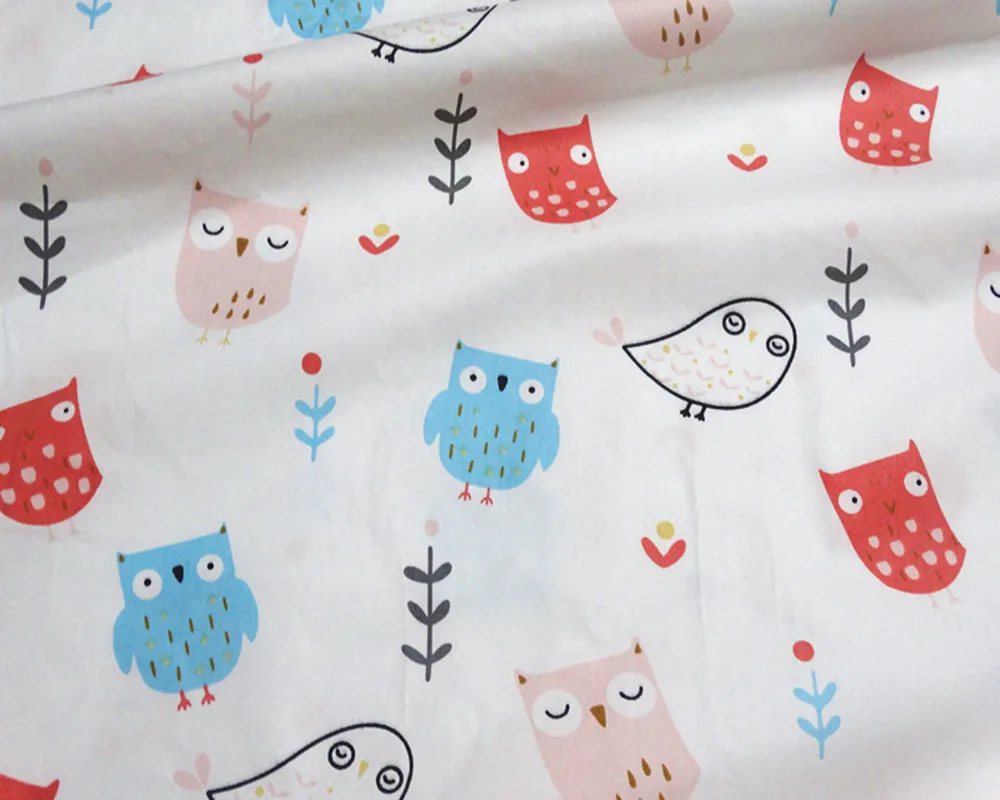 100% poplin cotton fabric cartoon digital printing  diy patchwork fabric