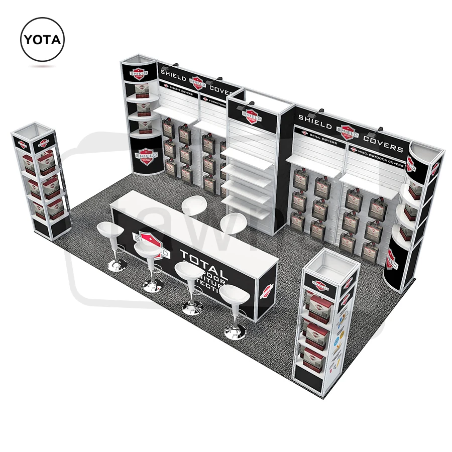 Tawns Новый дизайн Оптовая продажа рекламы 10x20 современный световой короб на заказ выставочный стенд