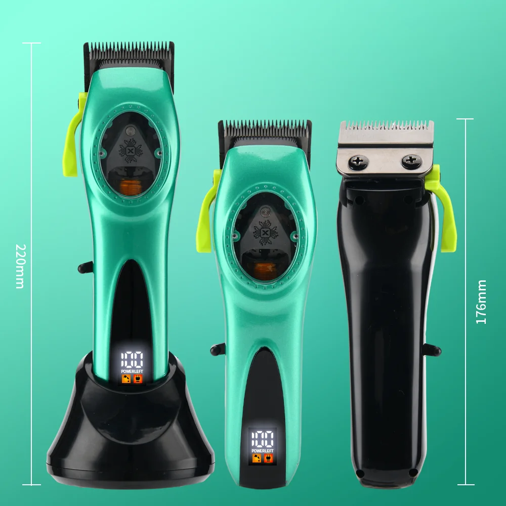 Pritech Manufacturer Cordless Hair Clippers Professional Barber Clippers and Trimmer Electric Customized LED Display DC 5V IA