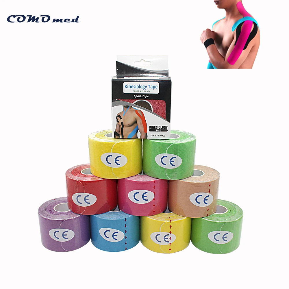 Customized High Quality CE Elastic Breathable  Tape Tape Kinesiology Sport