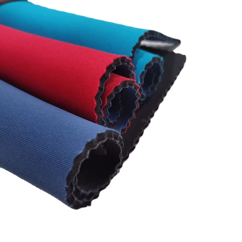 Neoprene Fabric Manufact  2mm 3mm 4mm Nylon Polyester Milk Silk Fabric Waterproof Neoprene Bonded Fabric For Sports Bag Clothing