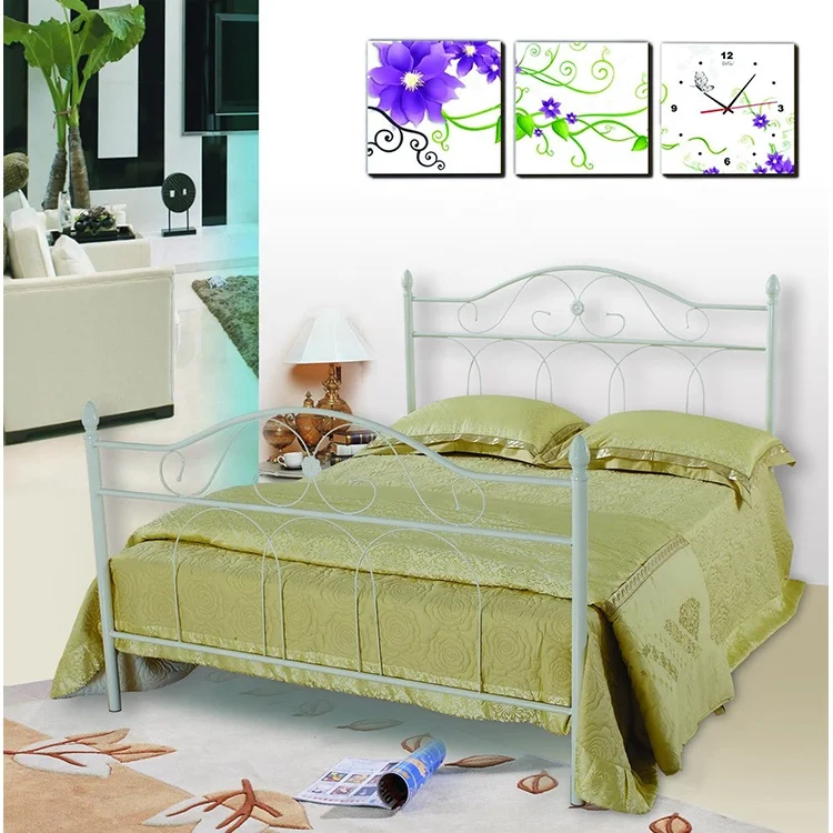 King queen size metal bed wrought iron metal beds optional color metal bed furniture DB-710