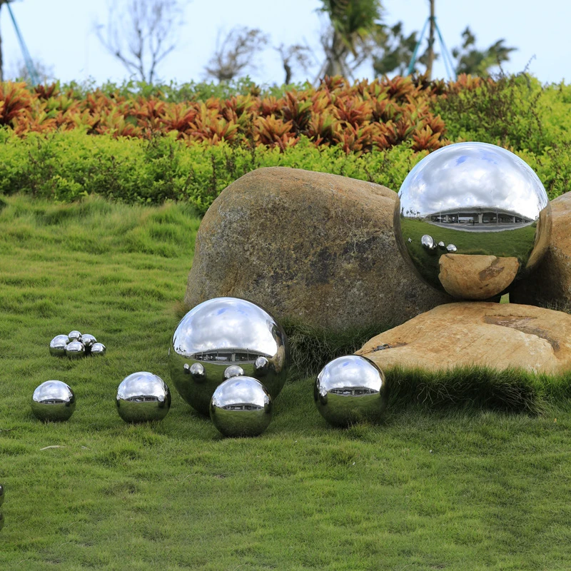 Mirror metal sphere full size 16mm to 1200mm 304 stainless steel hollow sphere decorative balls