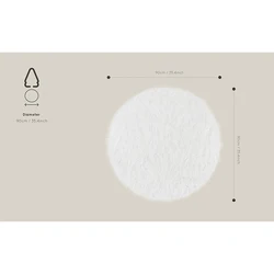 Artificial wool mat round pure white plush faux fur Christmas tree skirt Tree Protection Mat