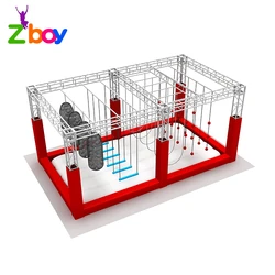 Hot Sale 7x4x5 Kids Indoor Sports Training Equipment Ninja Warrior Obstacles Courses