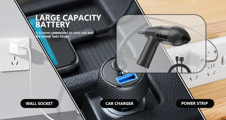 New Arrival Replacement Cordless Car Cleaning 2 in 1 Air Duster Blower Vacuum Cleaner For Computer Keyboard