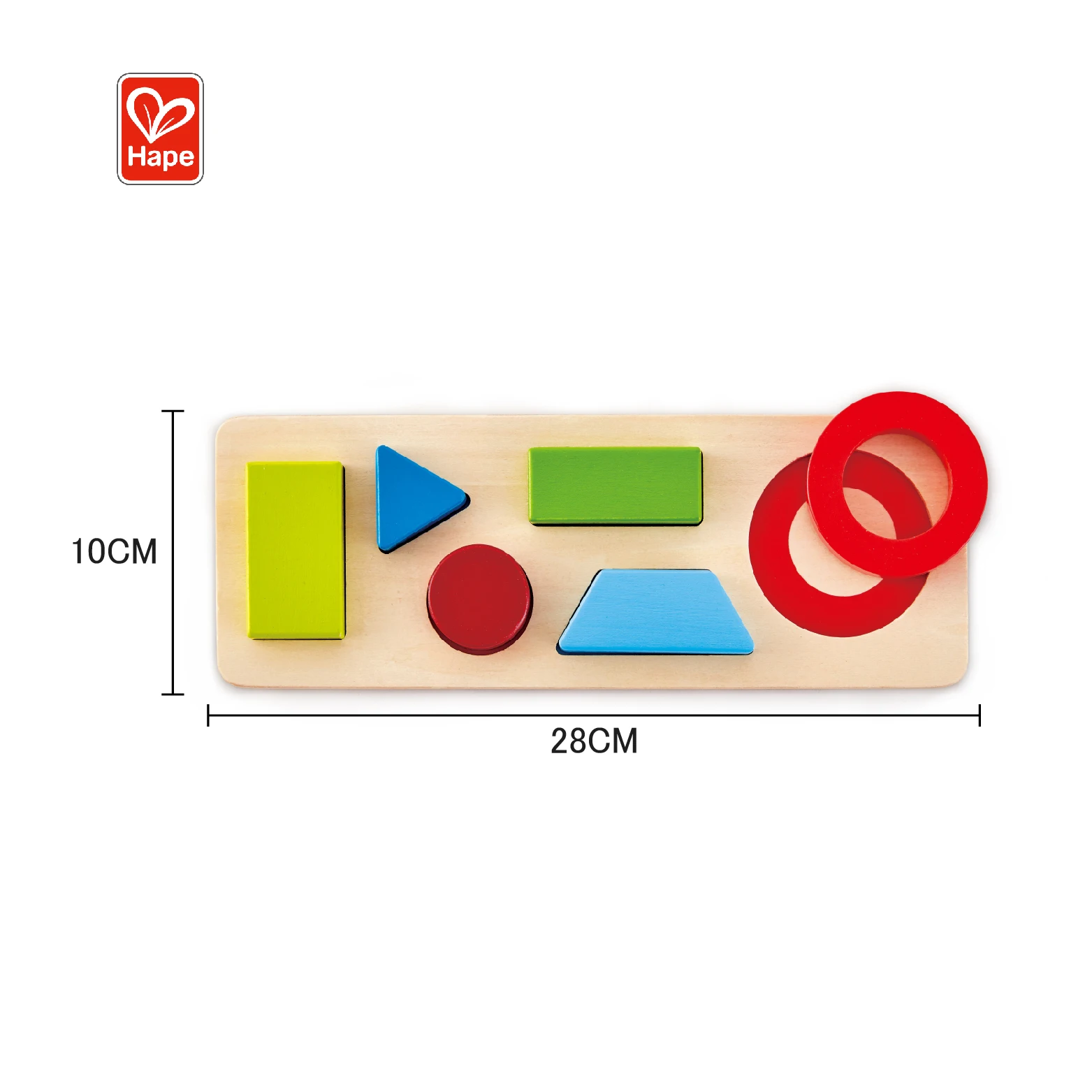 Hape Geometry  Baby Brain Toys Wooden Graphics Puzzle 3D Game For Kids