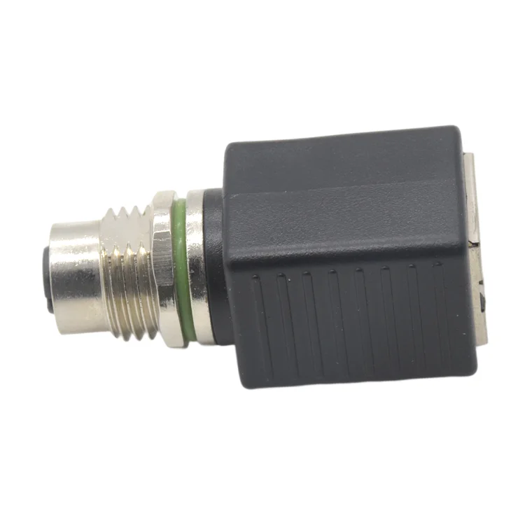 8 pin A-coded Female Plug Circular Waterproof M12 To RJ45 Adapter Industrial Connecter