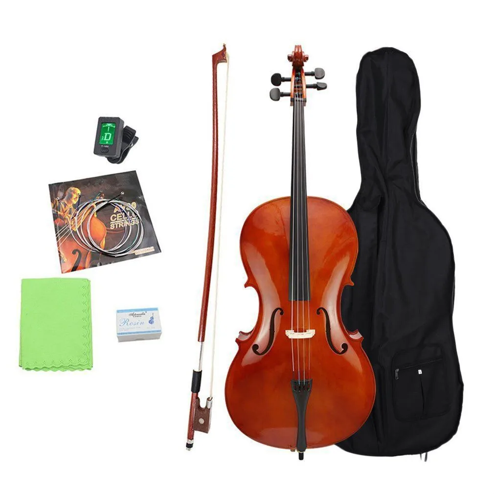 Wholesale Manufacture Full Size Laminate Cello 4/4 Professional Cello  Basswood Top High Quality Cello with Accessories