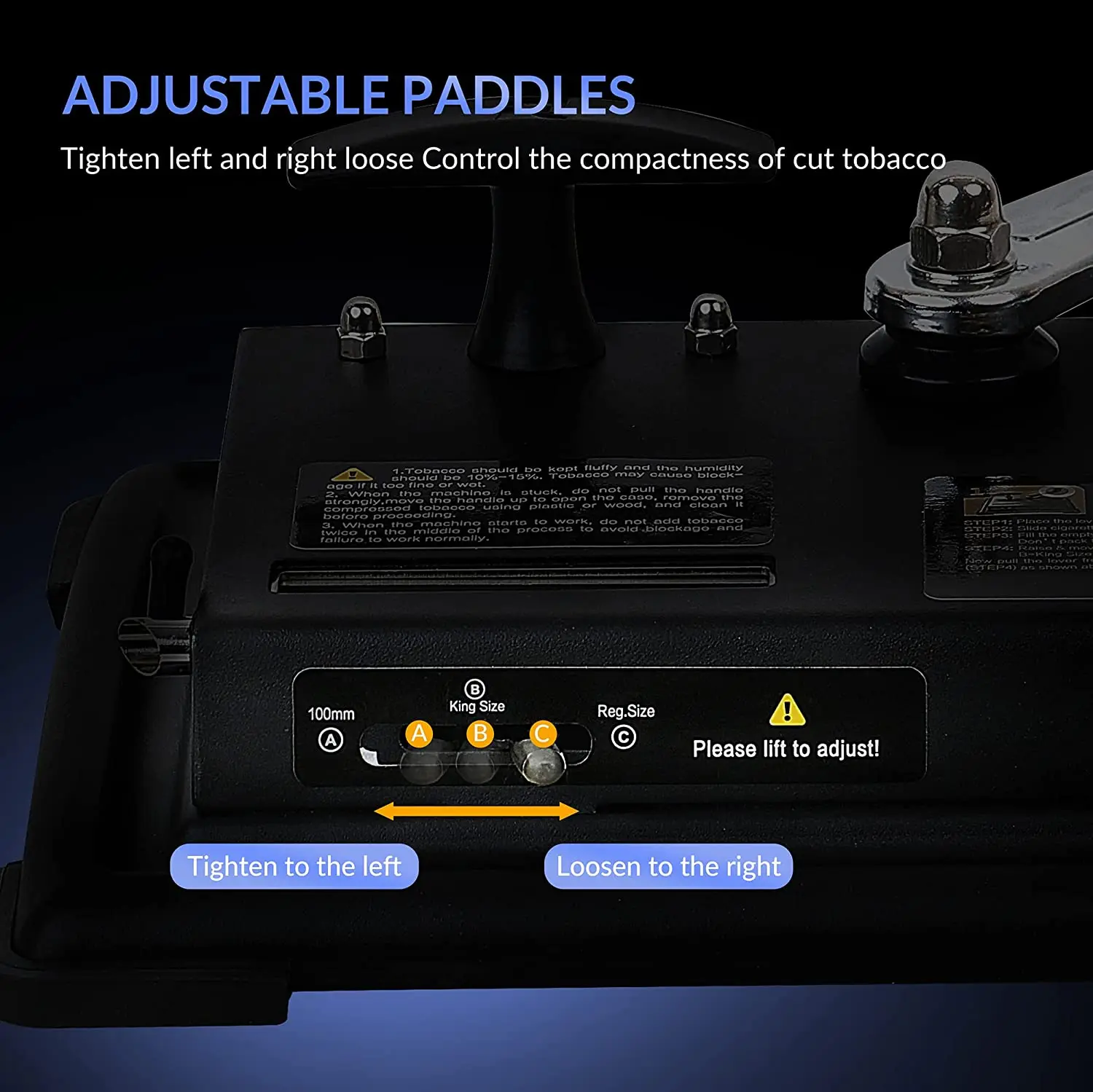 ROWISE Cigarette Rolling Machine Tobacco Rolling Machine, (King, 100mm, Regular Size)