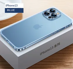 latest Luxury Aluminum Metal Magnetic phone case hard transparent phone case for iphone 13