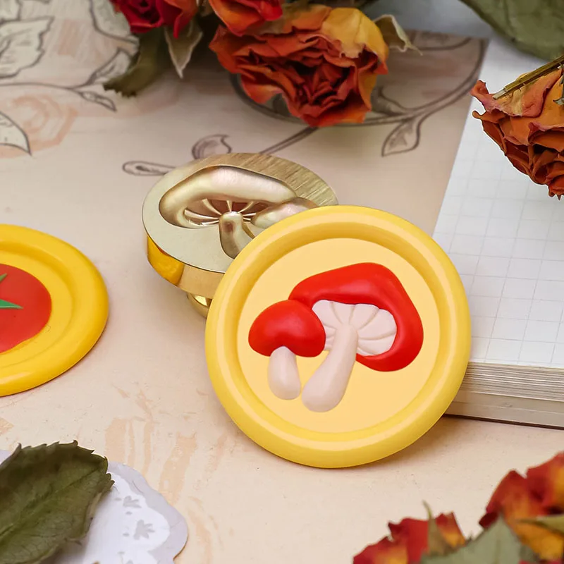 Hot Sells 3D Simple Cartoon Series Panda Toast Mushroom Swan Wax Seal Stamp Head