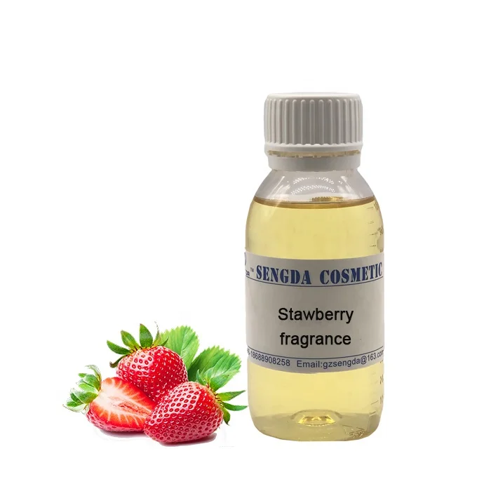 High Concentrated and long lasting scent of strawberry fragrance oil for making lipstick and soap product