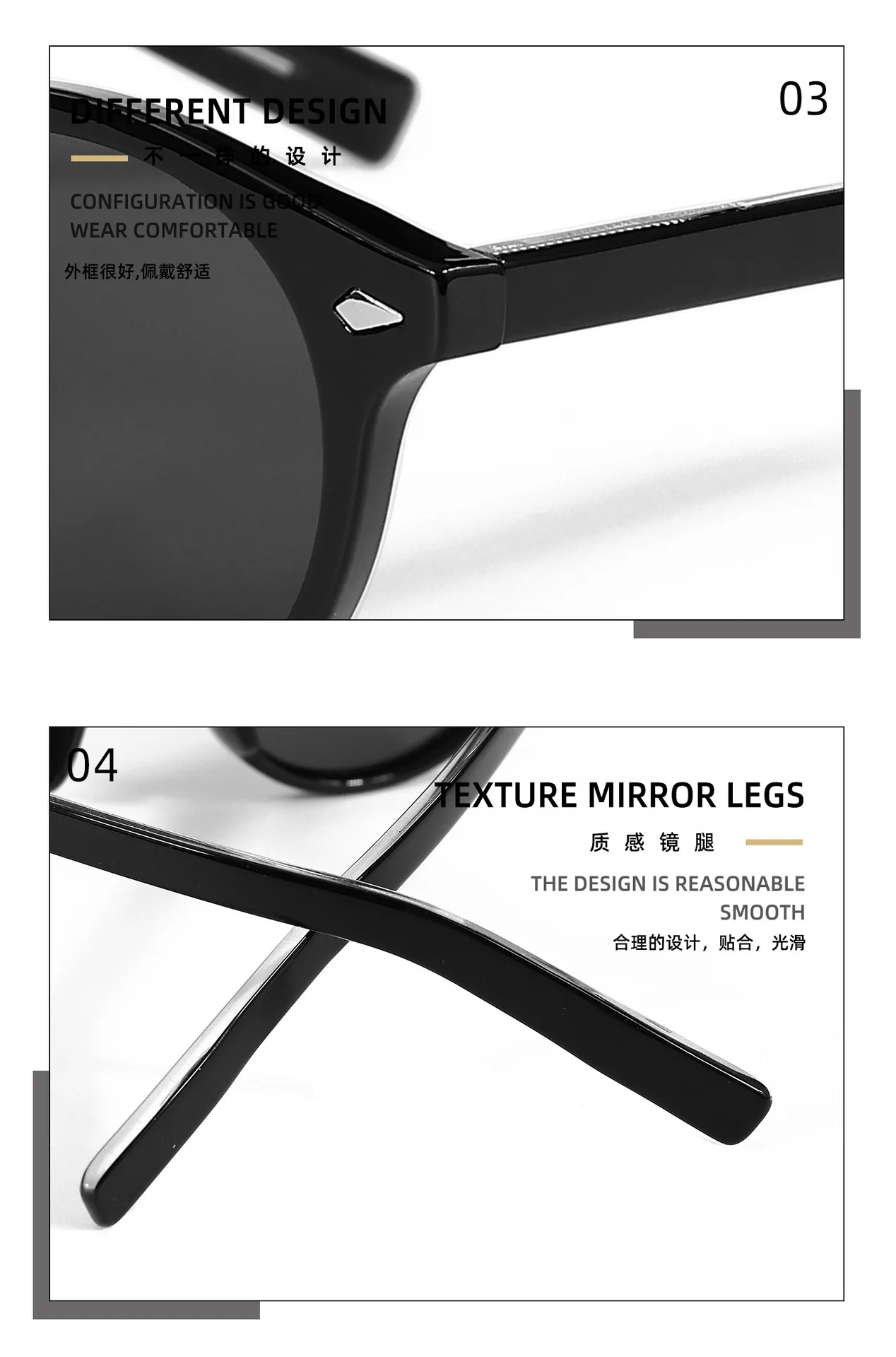 TR90 Round Frame Acetate Temple UV400 Polarized Women Designer Sunglasses Top Quality Hand Made Sun glasses