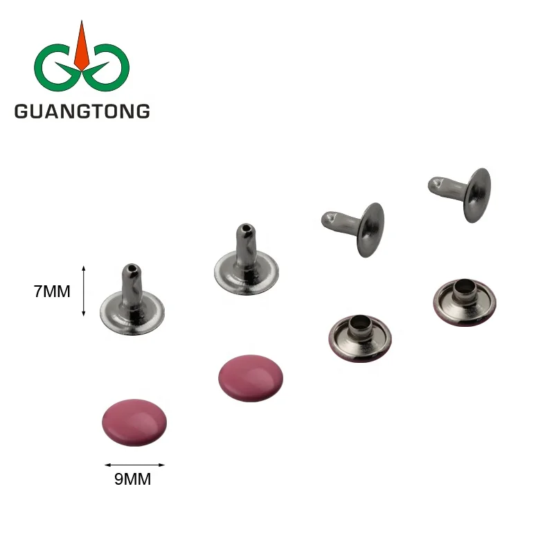 Garment accessories 8 mm metal single head black rivets for clothing jacket